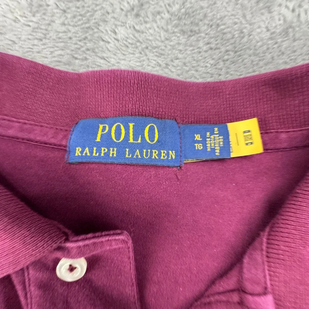 Polo Ralph Lauren Polo Shirt Mens XL Burgundy Excellent Short Sleeve Classic Fit